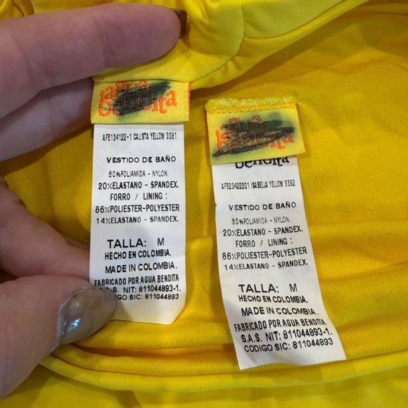 New! SET Agua Bendita Eileen Isabella Puff Sleeve Cheeky Bikini 31082 - Picture 10 of 12